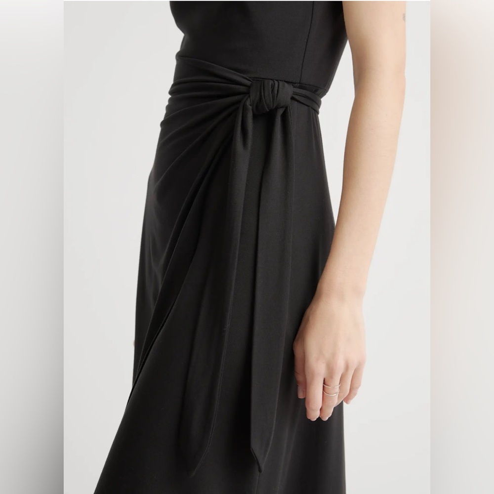 NWT Quince Tencel Jersey Side Tie Midi Dress Sz XS - Picture 4 of 10